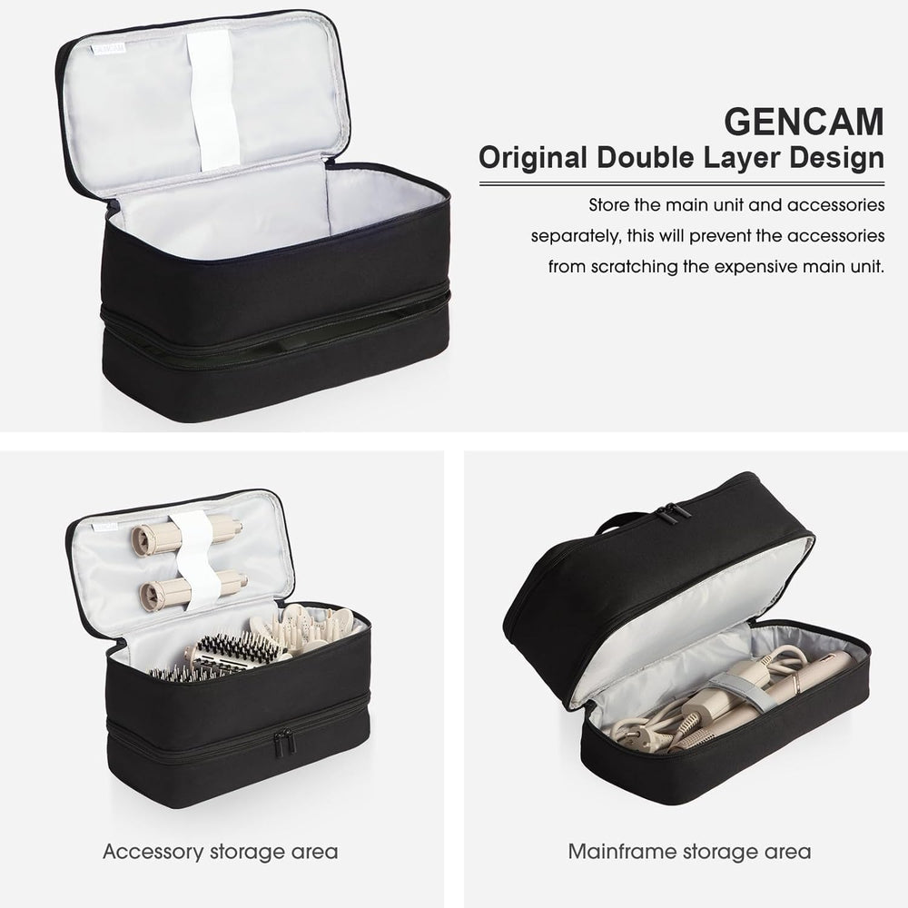 GENCAM double-layer case exterior shot highlighting durable Oxford cloth and zipper durability