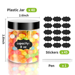 Gencywe clear PET jar shows contents with lightweight durable design for storage.