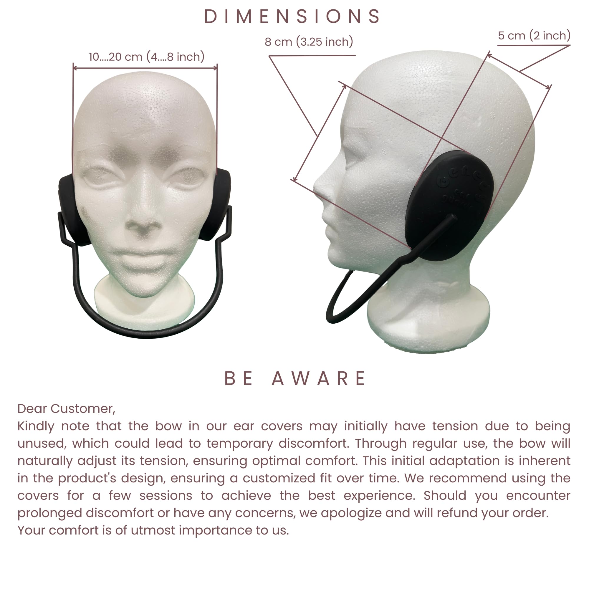 Genedy ear covers are easy to clean and reuse.
