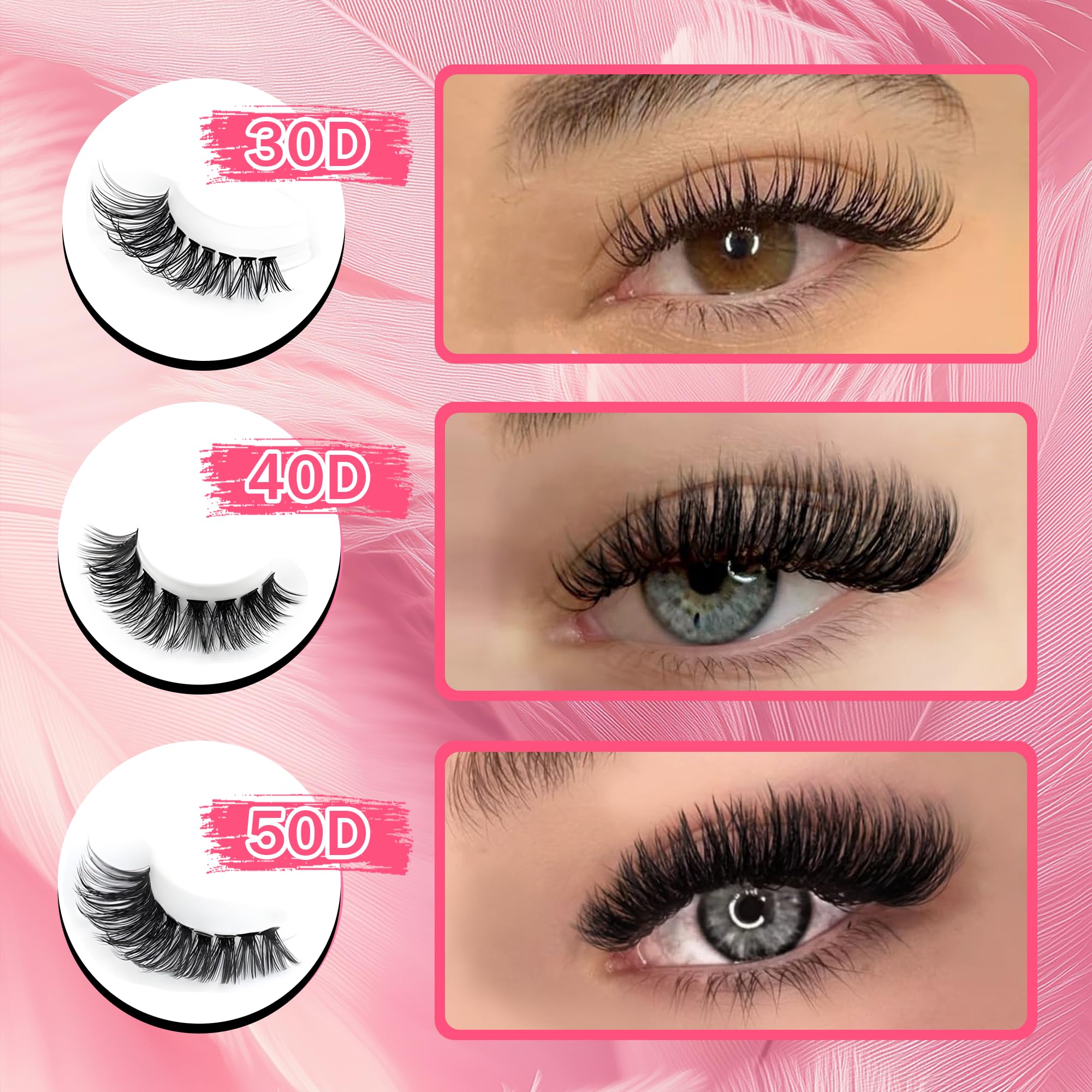 Generic lash extension kit mixed lengths 9-16mm enables versatile looks.