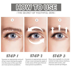 Generic Perfect Eye Tightener before and after indicates subtle puffiness reduction.