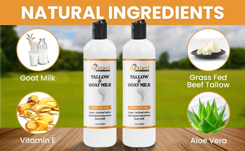 Sensitive-skin swatch shows gentle hydration from Generic Tallow & Goat Milk Lotion.