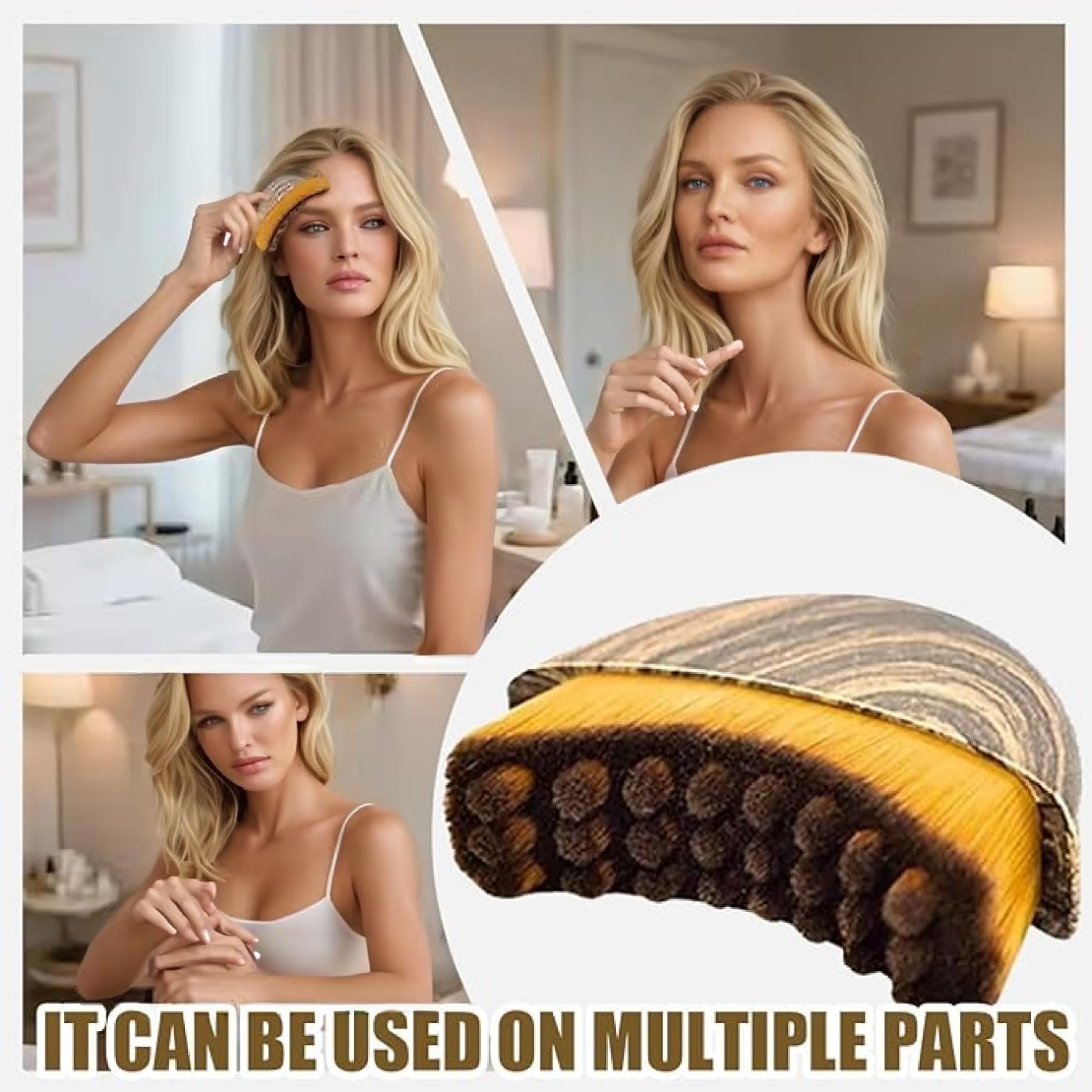 Generic Two-piece massage tool set provides complete facial and body care options