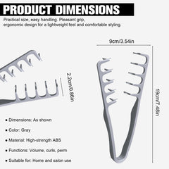 Generic Upgrade Texture Comb front view in gray highlights lightweight durability for all hair types