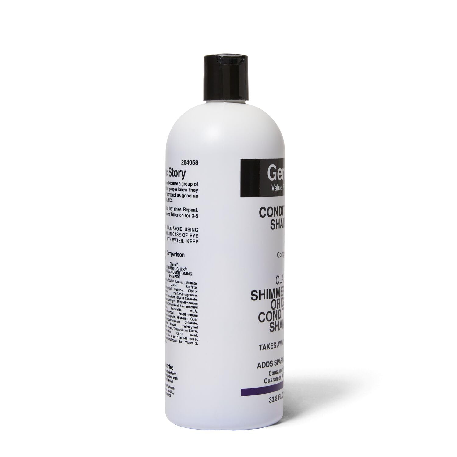 Generic Value Products Conditioning Purple Shampoo foam closeup showing luxurious lather.