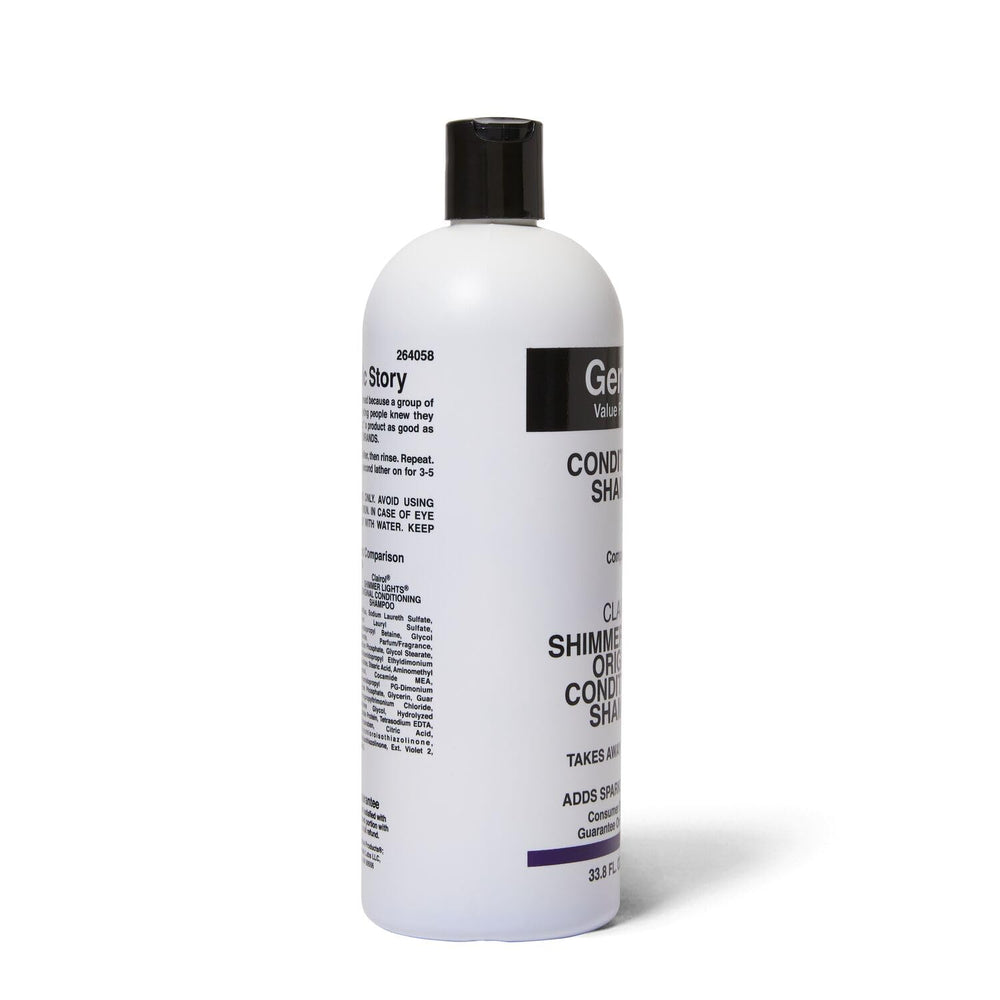 Generic Value Products Conditioning Purple Shampoo foam closeup showing luxurious lather.