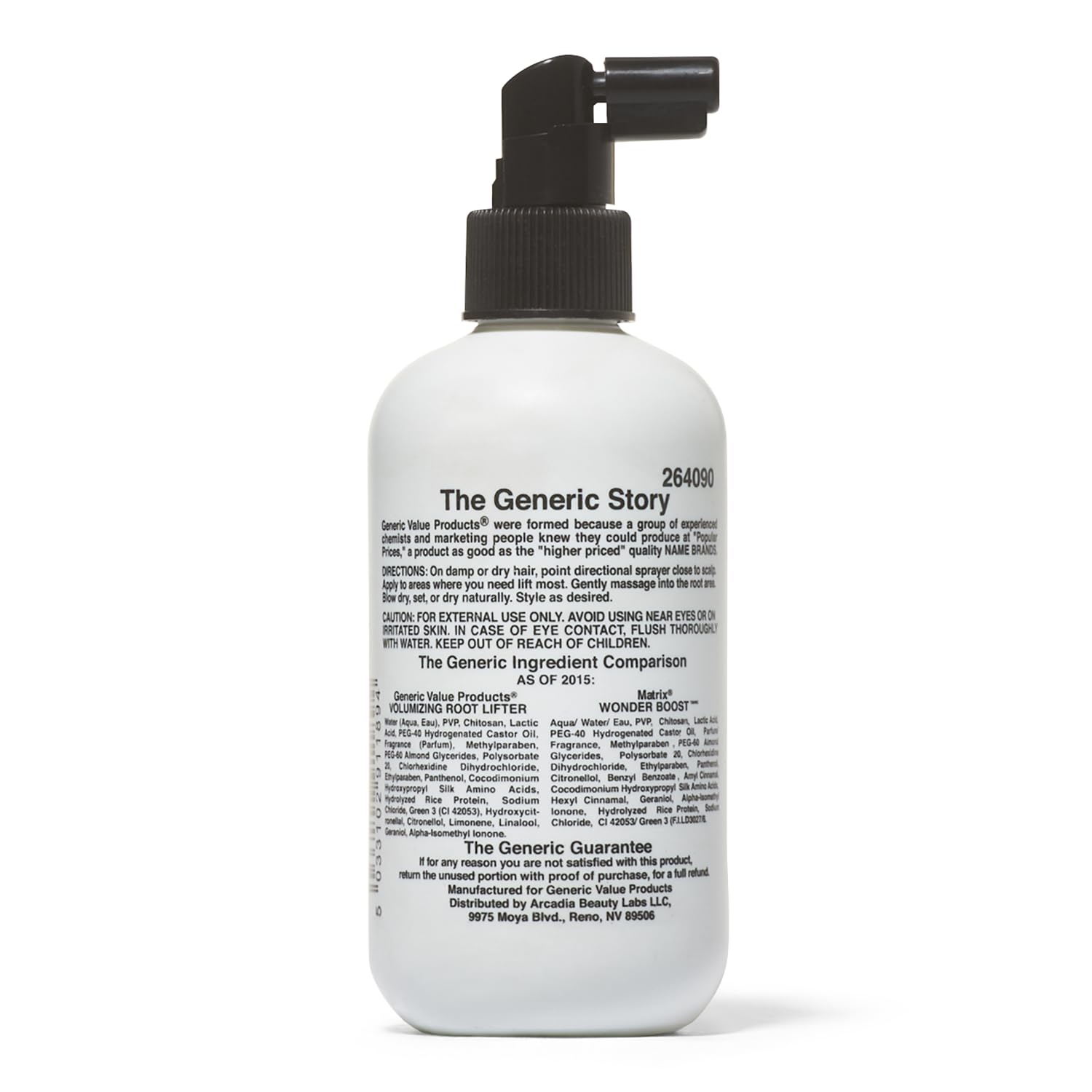 Generic Value Products volumizing root lifter directional nozzle enables precise root lift and controlled application.