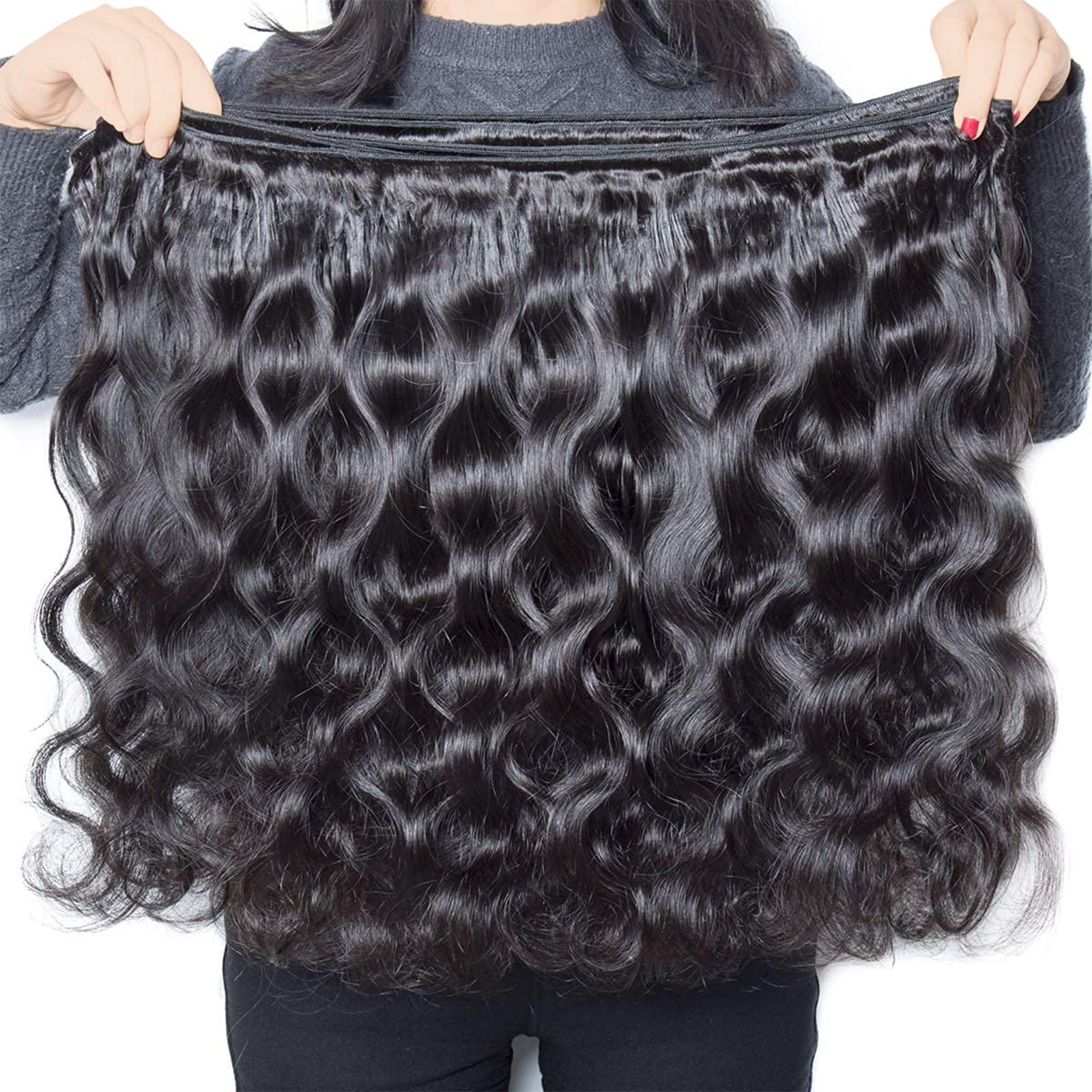Generous lace-closure free-part 4x4 close-up seamless part and natural look.