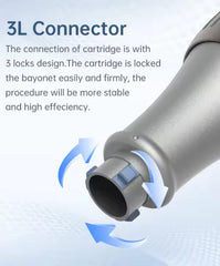 Genetic Brilliance Labs wireless cosmetic pen shown for use on face, brows, and body.