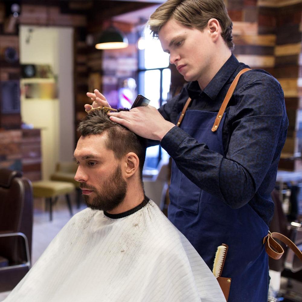 Genpai professional razor for clean detailing during home haircuts.