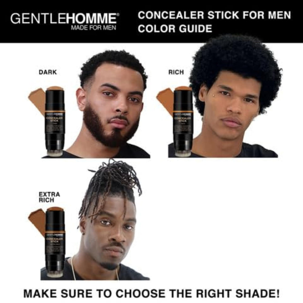 Gentlehomme concealer stick four-shade range offering buildable coverage.