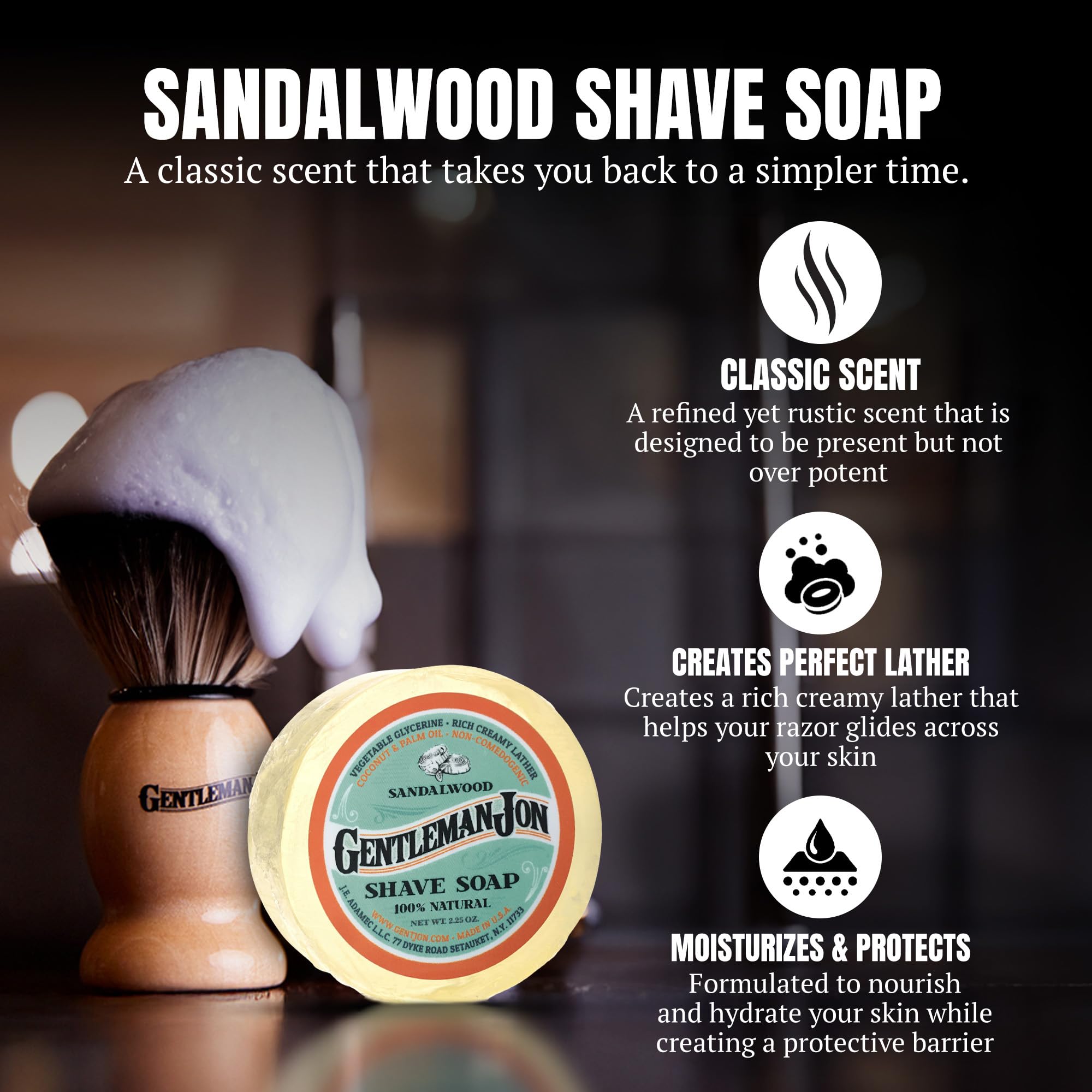 Gentleman Jon alum block soothes skin and helps prevent nicks