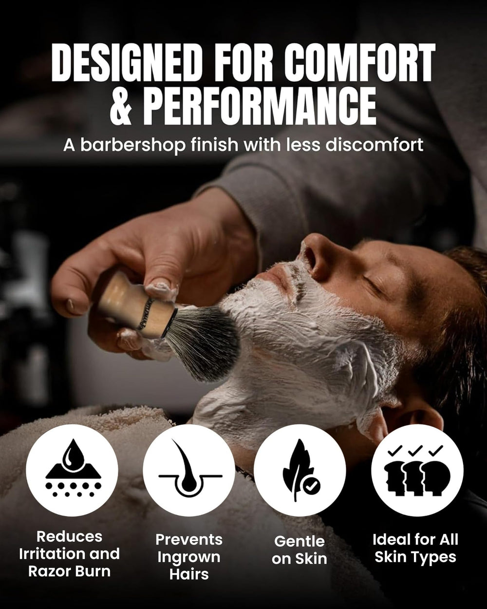 Gentleman Jon complete shaving brush kit brush-bristles-durability emphasizes durable badger bristles