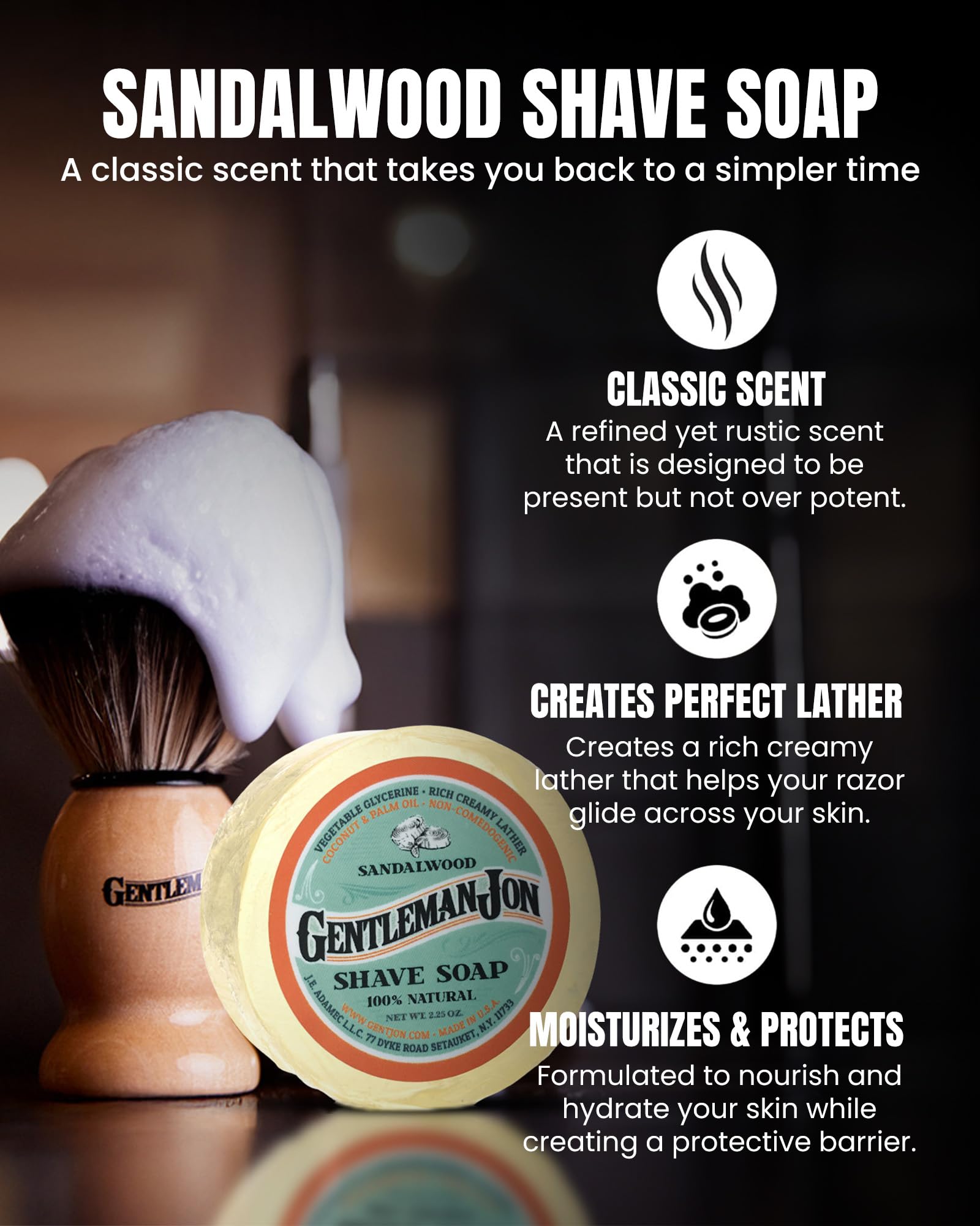 Gentleman Jon complete shaving brush kit vintage-mug highlights heritage grooming ritual