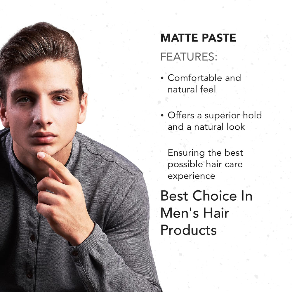 Gentlemen Republic Matte Paste alcohol-free label highlights gentle scalp care