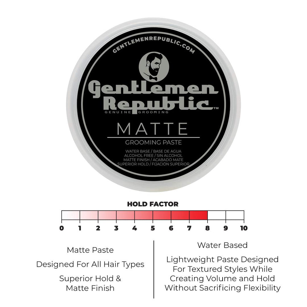 Gentlemen Republic Matte Paste hands-applying demonstrates easy daily styling