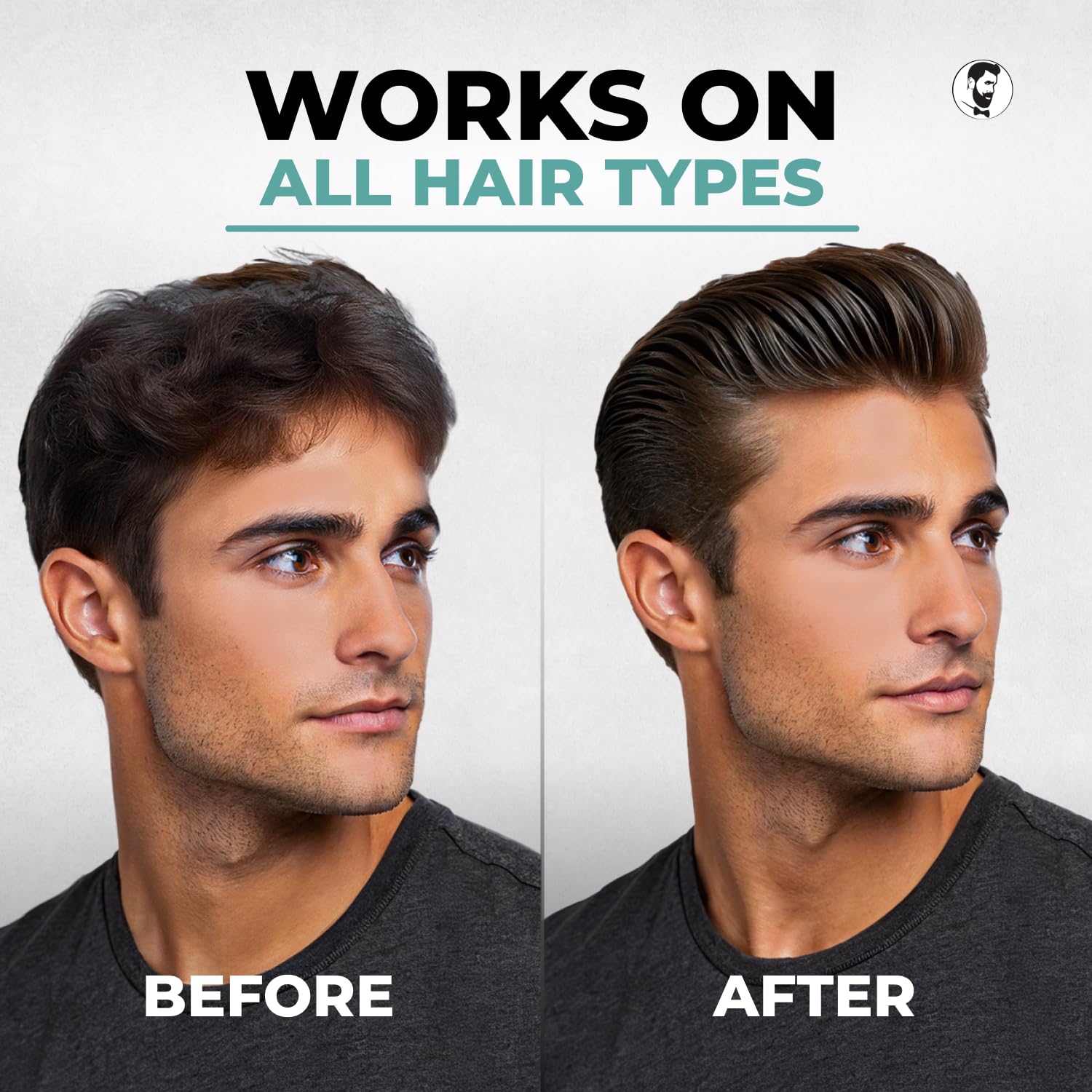 Gentlemen Republic Refined Hair Gel flexible-hold image illustrates movement without crunch.