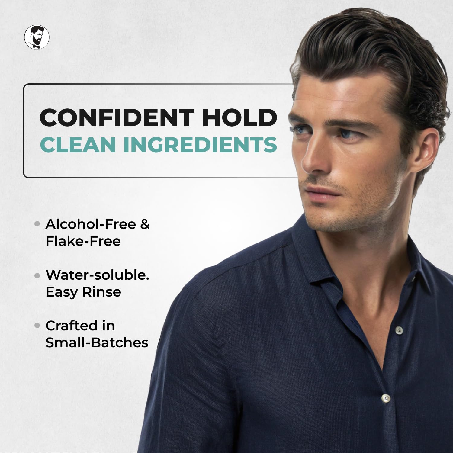 Gentlemen Republic Refined Hair Gel hand-squeeze demonstrates easy, quick application.