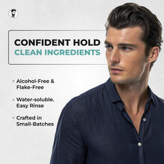Gentlemen Republic Refined Hair Gel hand-squeeze demonstrates easy, quick application.