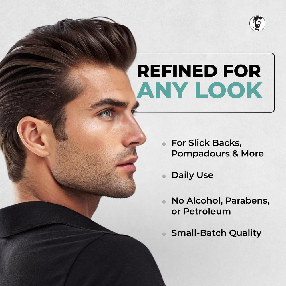 Gentlemen Republic Refined Hair Gel styling-setup captures versatile grooming routine options.