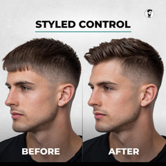 Gentlemen Republic Refined Hair Gel texture close-up for sleek control.