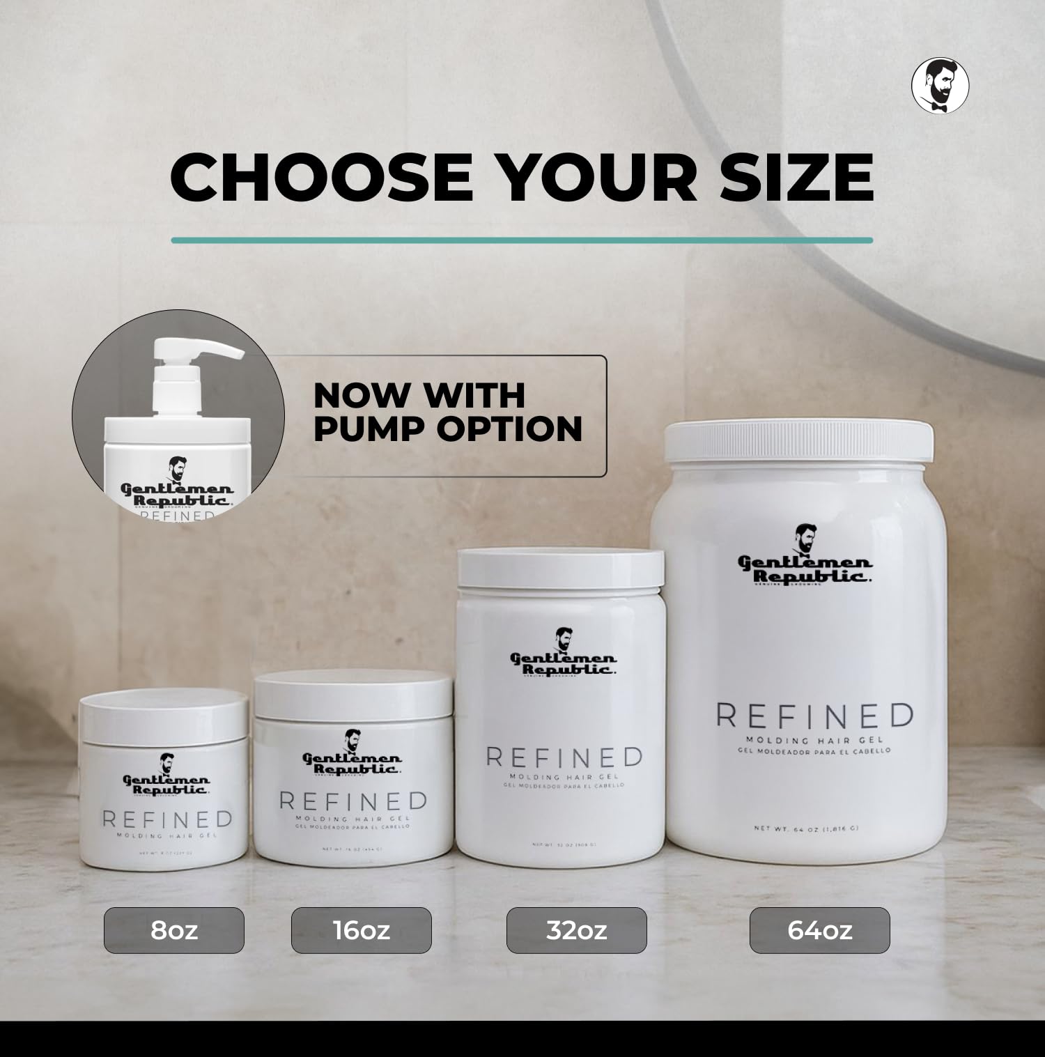 Gentlemen Republic slick-back styling shot highlights professional finish with natural feel.