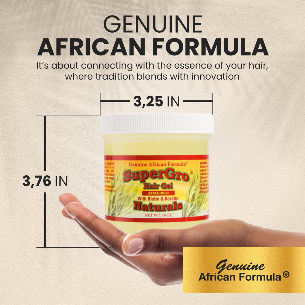 Genuine African Formula SuperGro 16oz-jar offers generous styling size