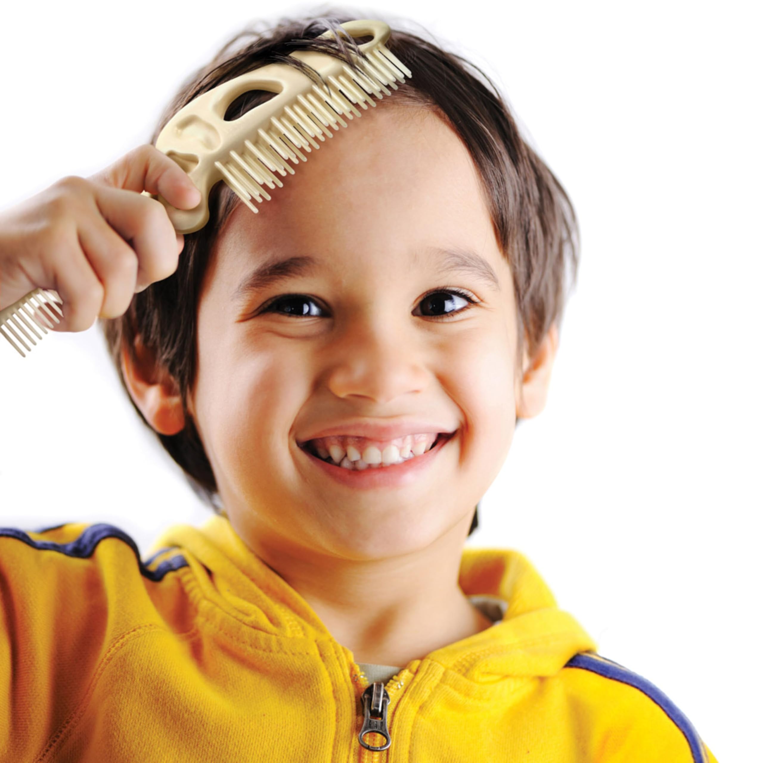Genuine Fred Bonehead two-sided brush and comb folded compactly fits pockets or bags.