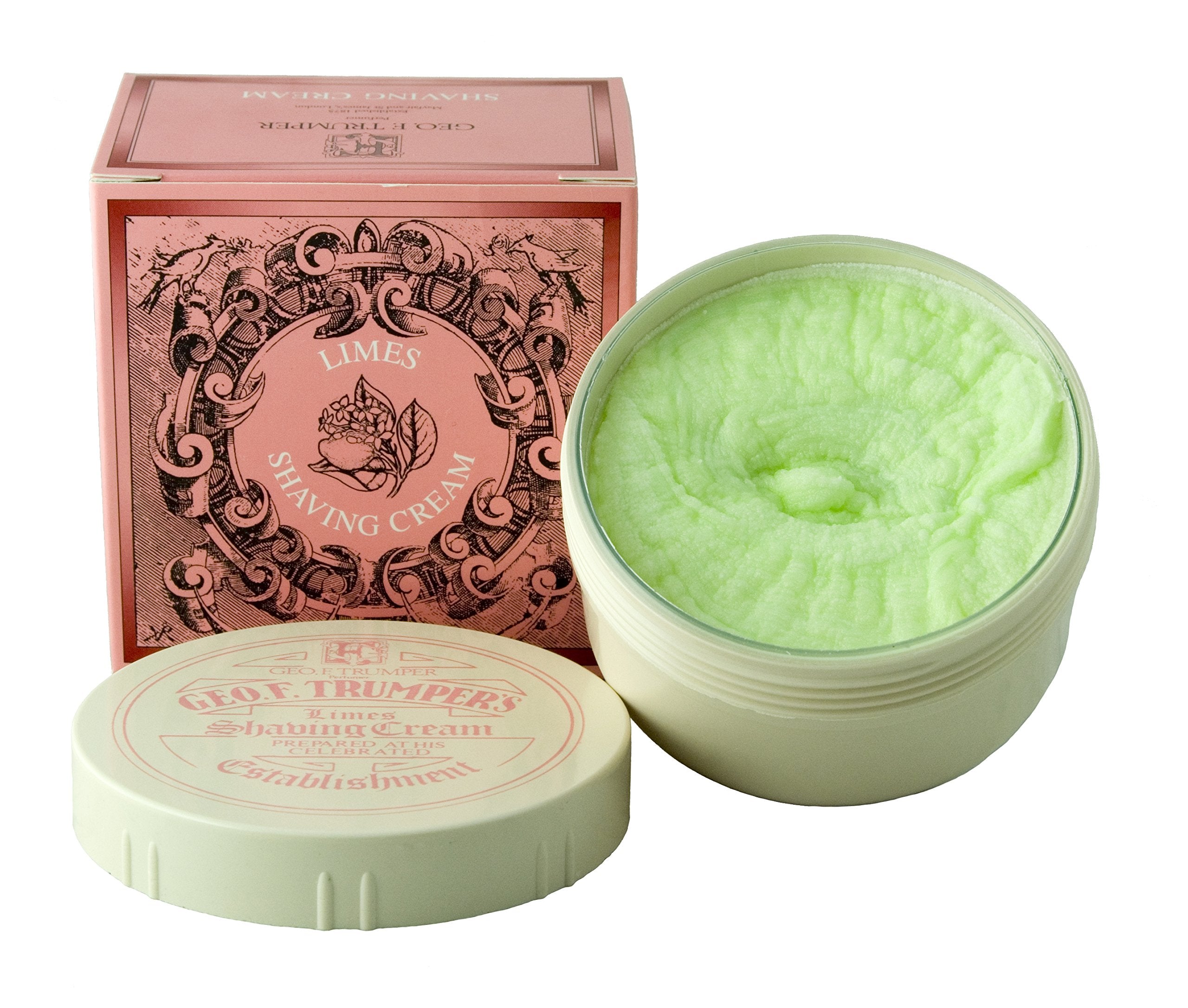 Geo F Trumper Extract of Limes soft shaving cream bowl delivering refreshing lather for a close, enjoyable shave