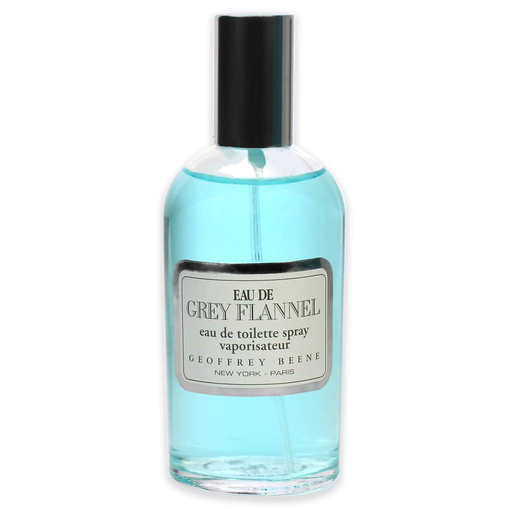 Geoffrey Beene Grey Flannel packaging box showcases premium presentation and gifting appeal.