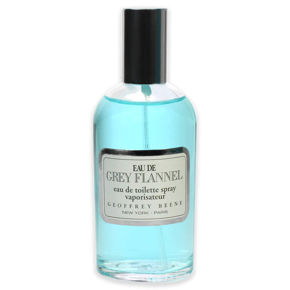 Geoffrey Beene Grey Flannel packaging box showcases premium presentation and gifting appeal.