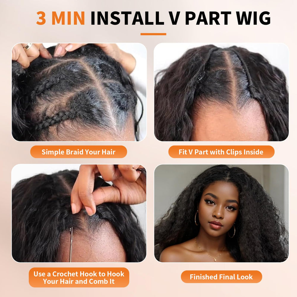 Geogroket wig drape look highlights natural flow and volume.