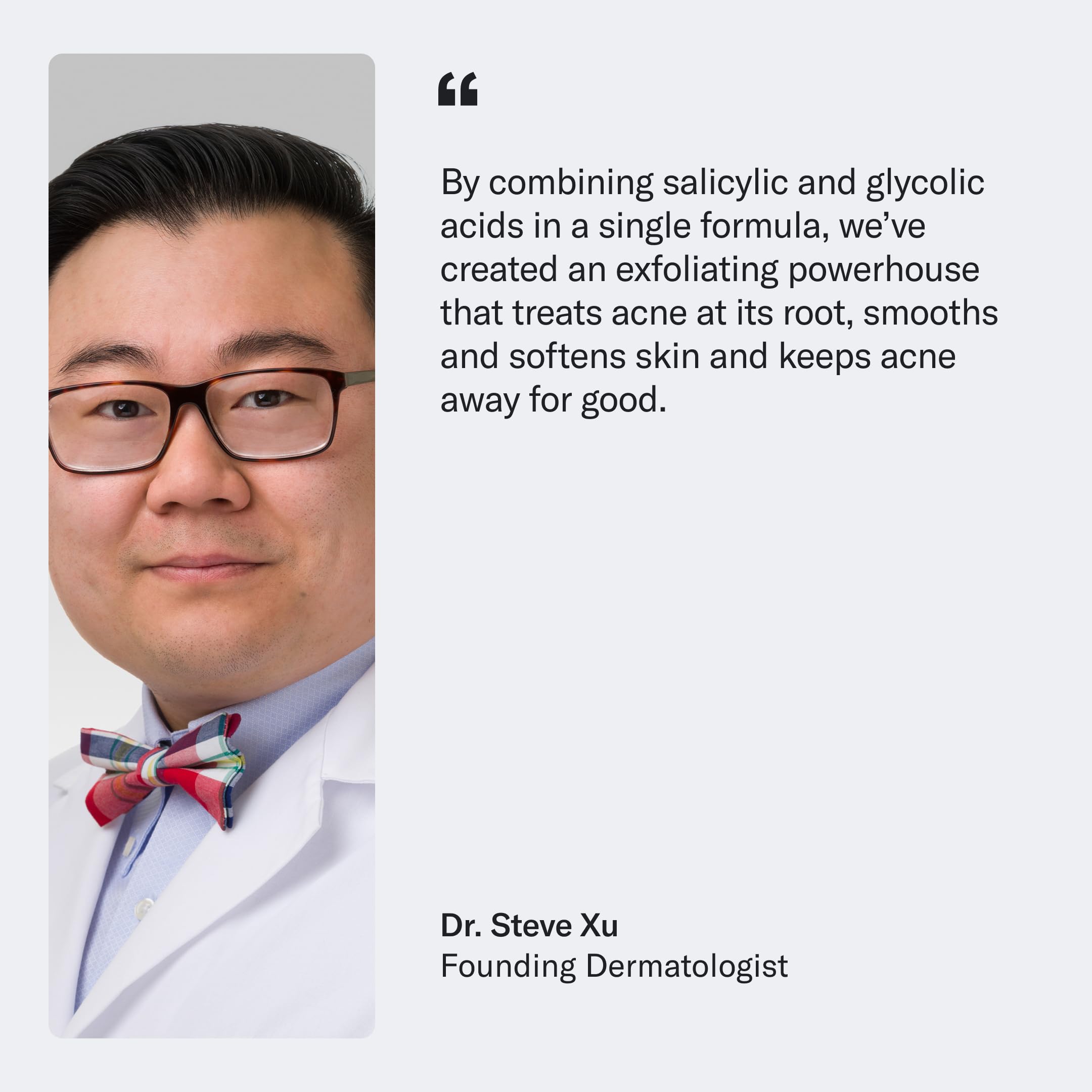 Geologie Acne Control Body Wash applied to back and chest areas for targeted cleansing.