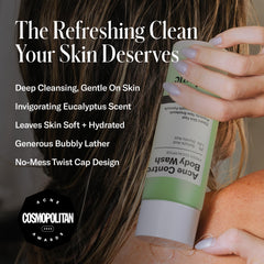 Geologie Acne Control Body Wash lather captures rich bubbles delivering thorough cleanse.