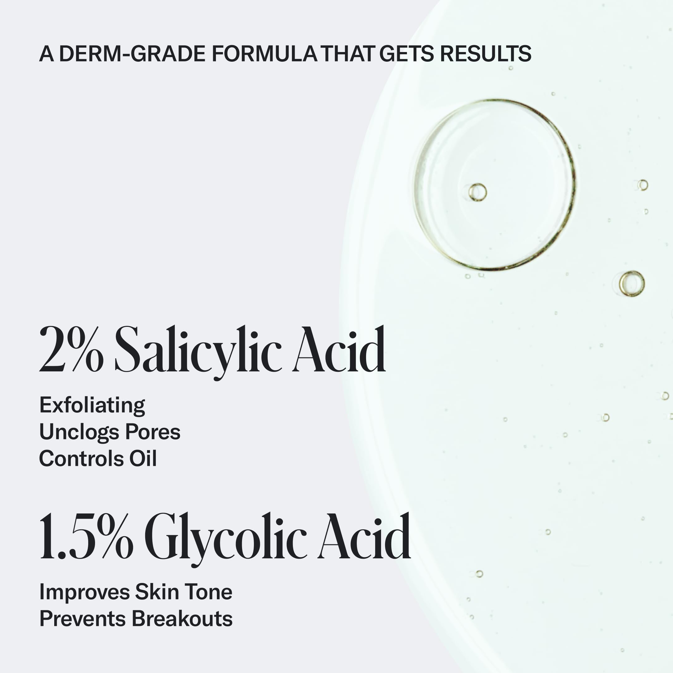 Geologie Acne Control Body Wash pump-dispense ensures precise dosing, reducing waste.
