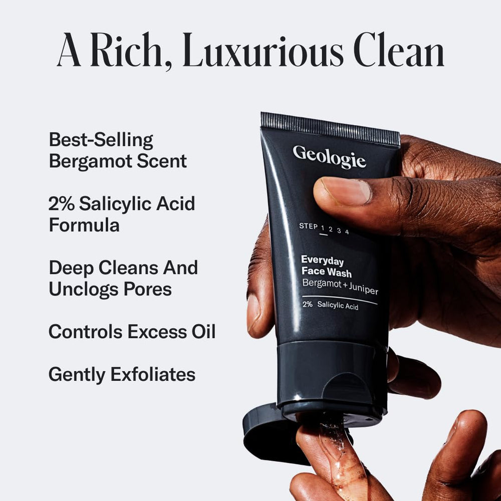 Geologie moisturizing face cream bottle showing SPF15 protection and hydration.