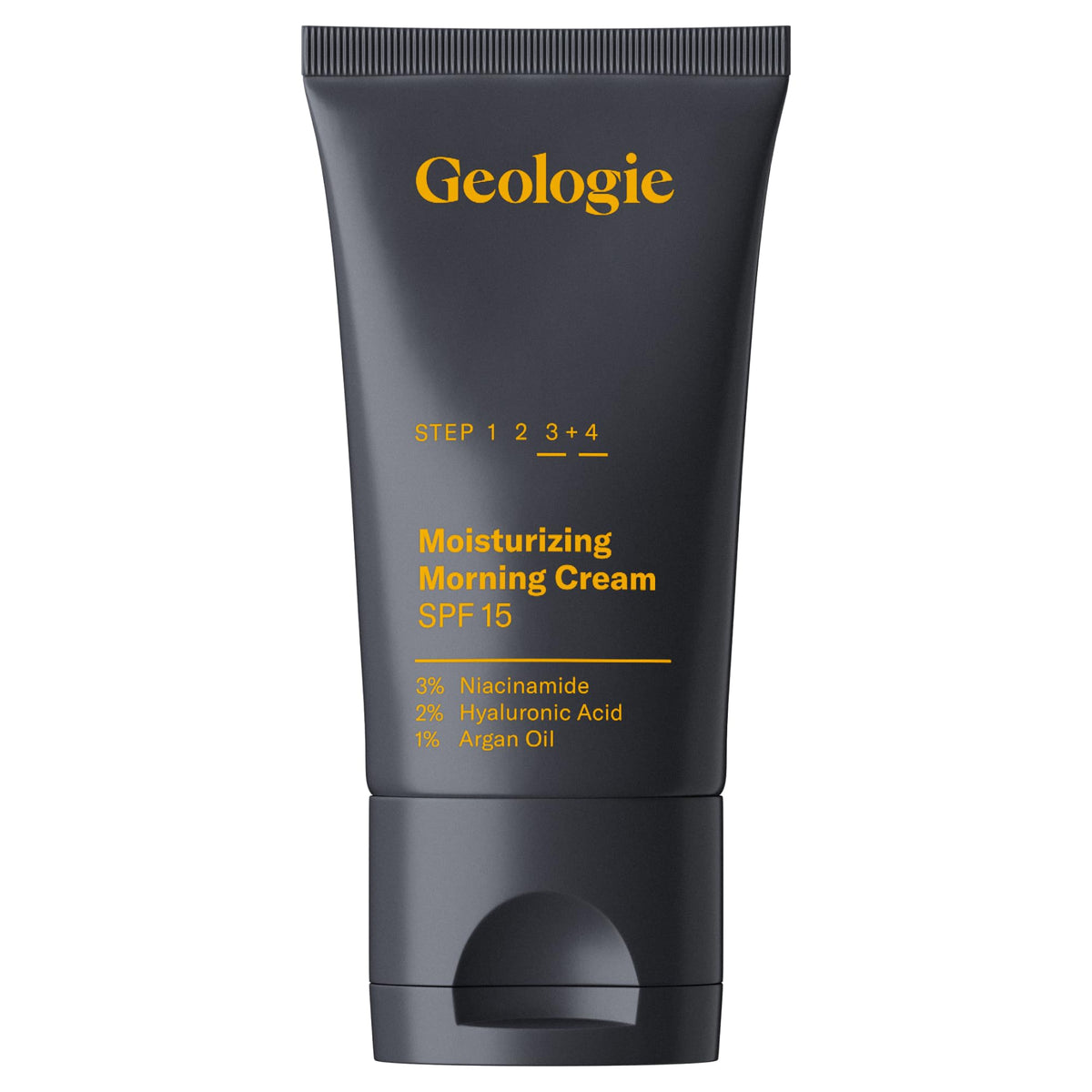 Geologie Moisturizing Face Cream SPF 15 bottle demonstrates daily hydration and protection.