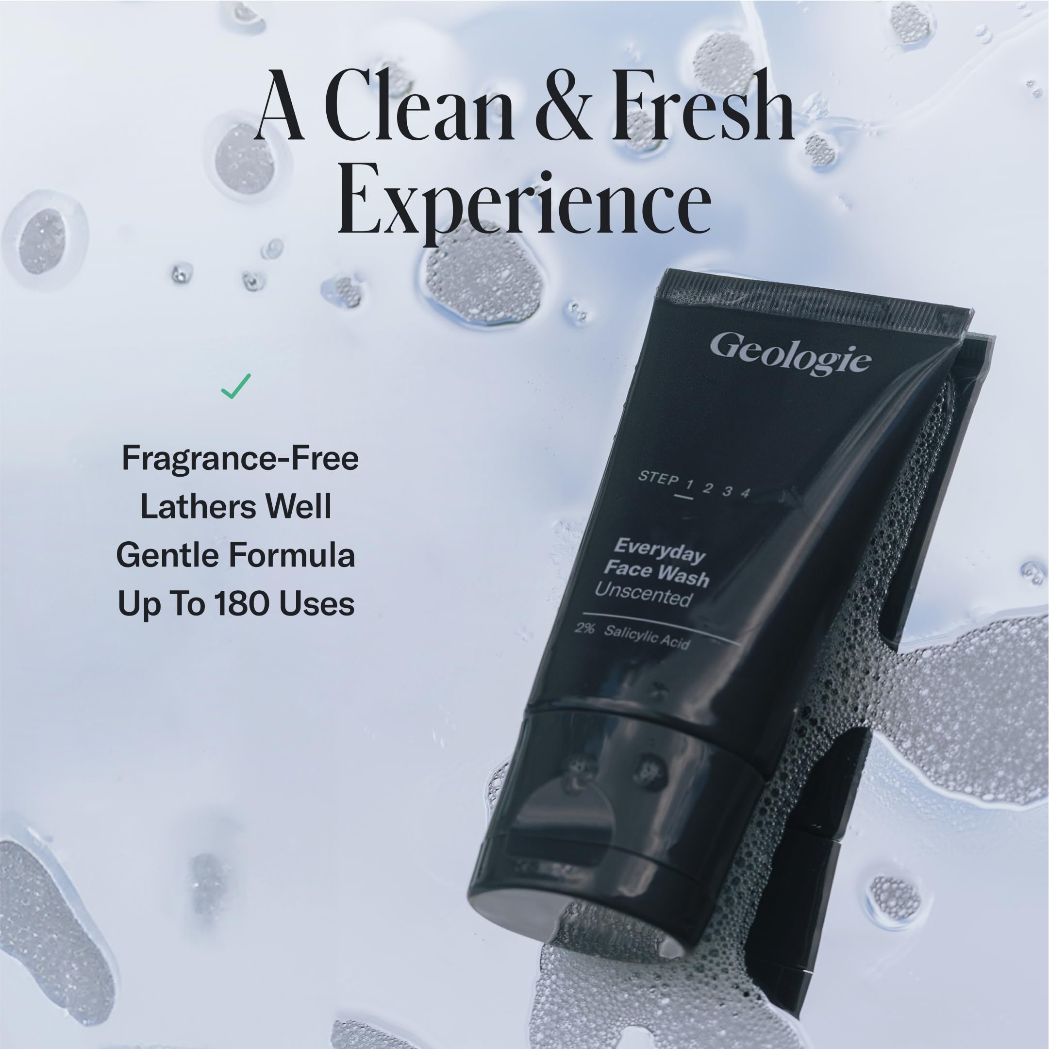 Geologie two-tubes display highlights travel-friendly, everyday convenience.