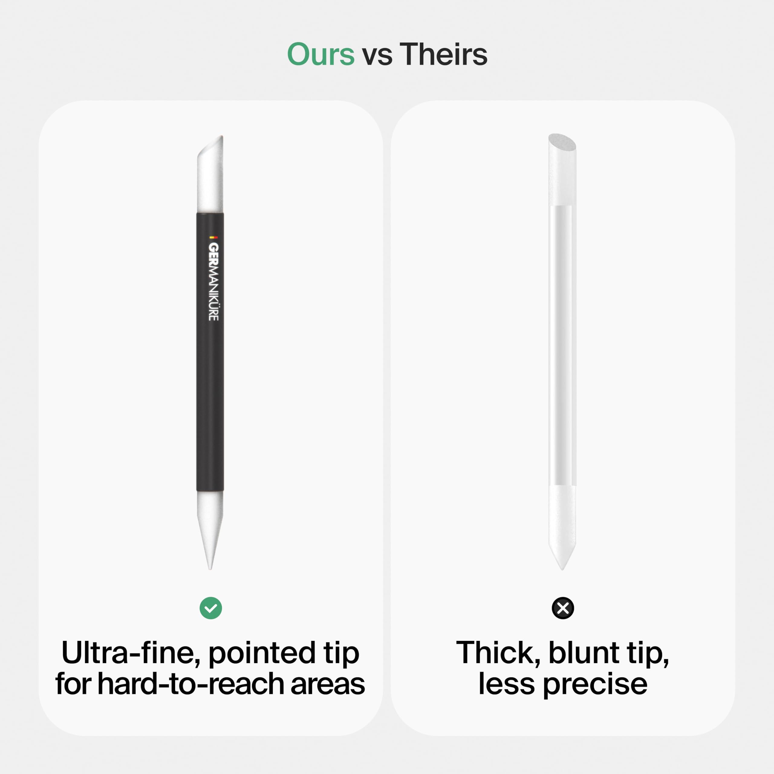 GERMANIKURE glass cuticle stick ideal for safe removal of dry skin near nails.