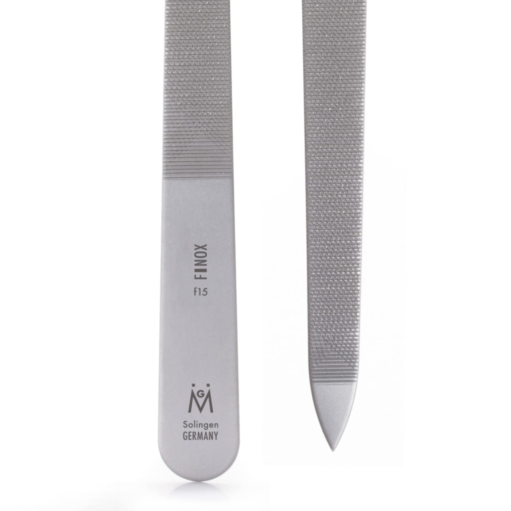 GERMANIKURE Finox stainless, double-sided file offers durable daily grooming.