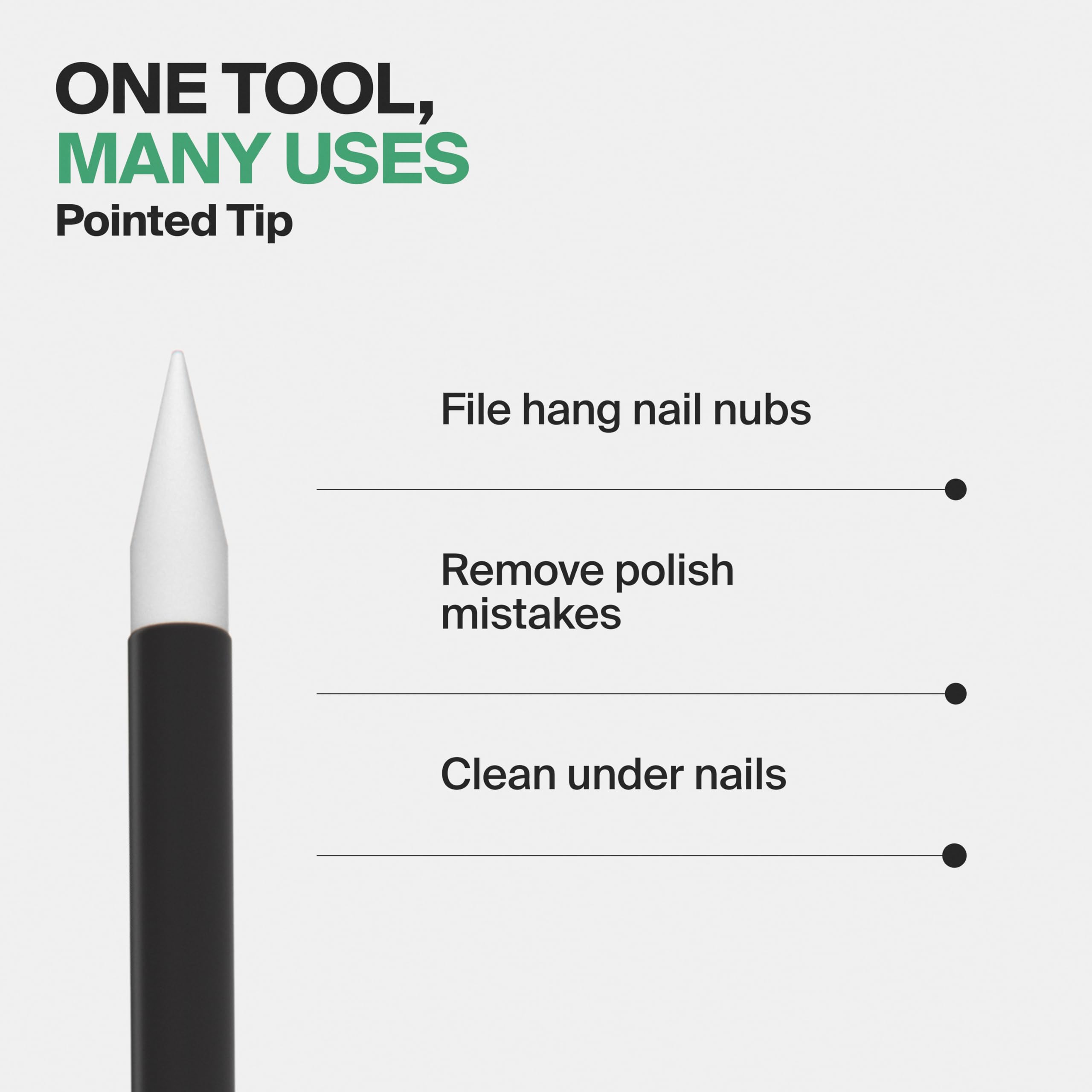 GERMANIKURE precision tips aid hangnail removal and nail edge shaping.