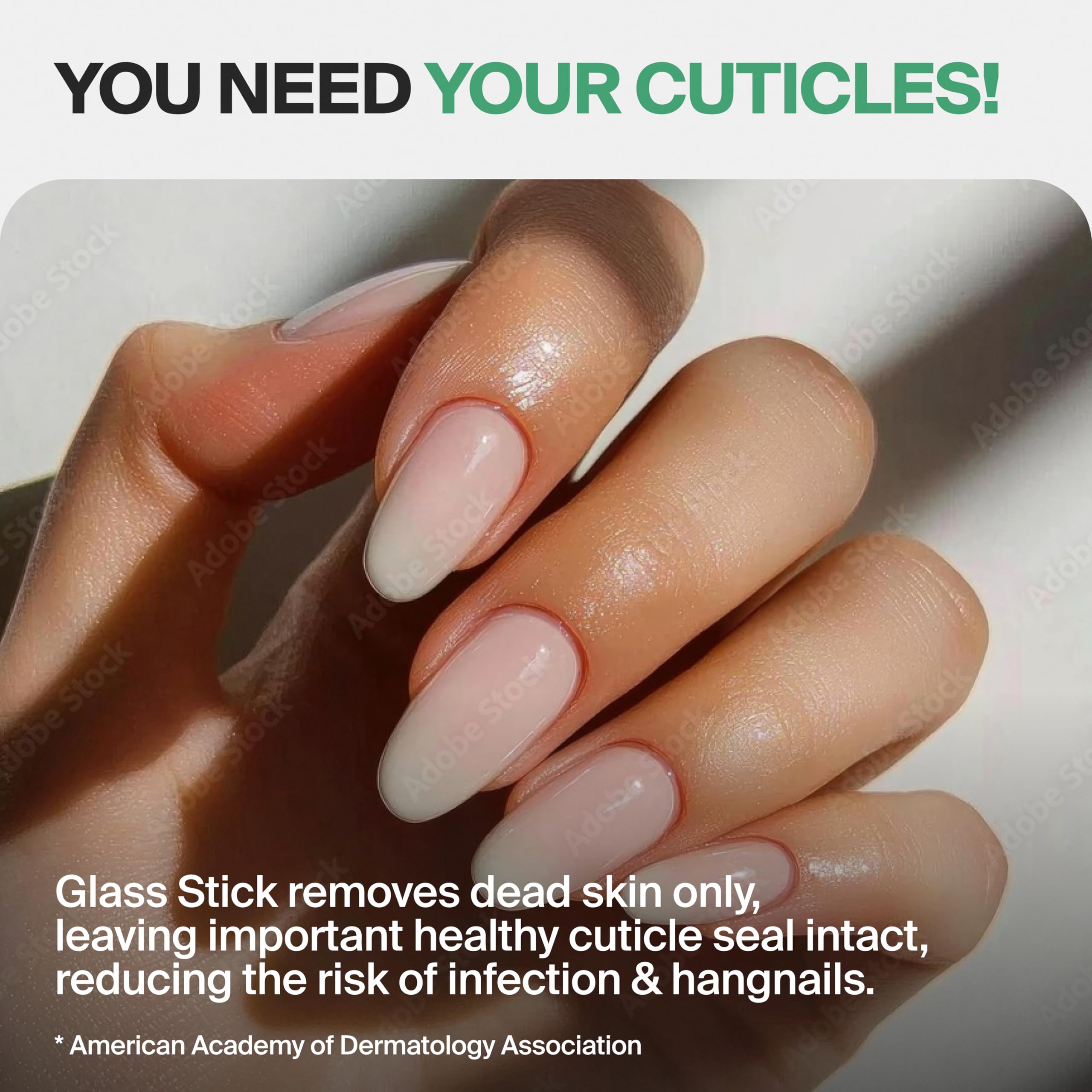 GERMANIKURE clear glass tool helps apply nail art and fix mistakes.