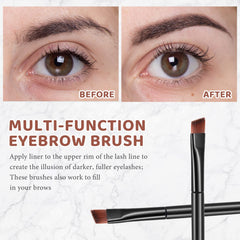 Gerrii slanted angle brush for eyebrows provides smooth, precise pigment.