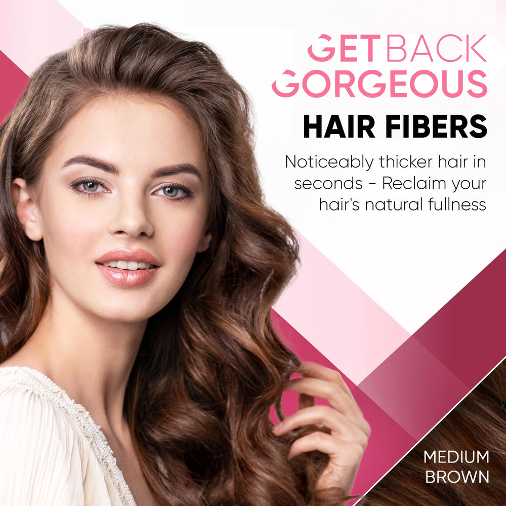 GBG Hair Fibers dispense quickly for targeted thinning areas, enabling fast coverage