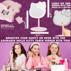 Get Trend Hello Kitty cordless travel mirror powered by AAA batteries for on-the-go glam.