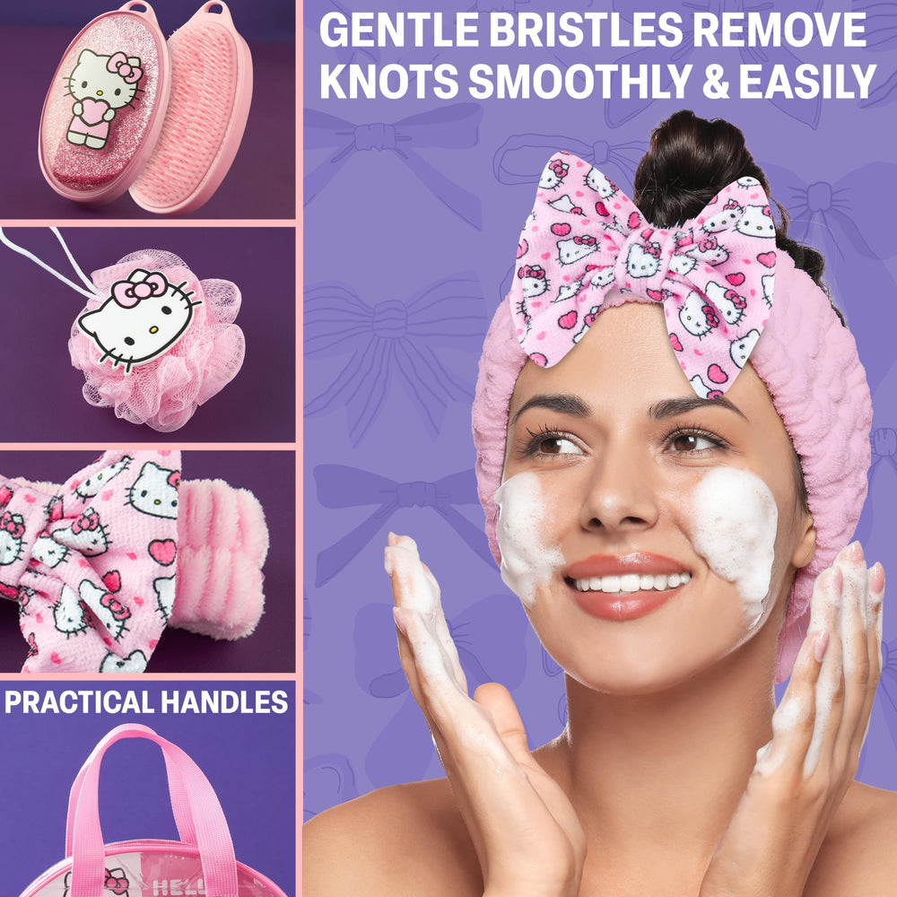 Get Trend Hello Kitty skincare headband pink keeps hair away during cleansing