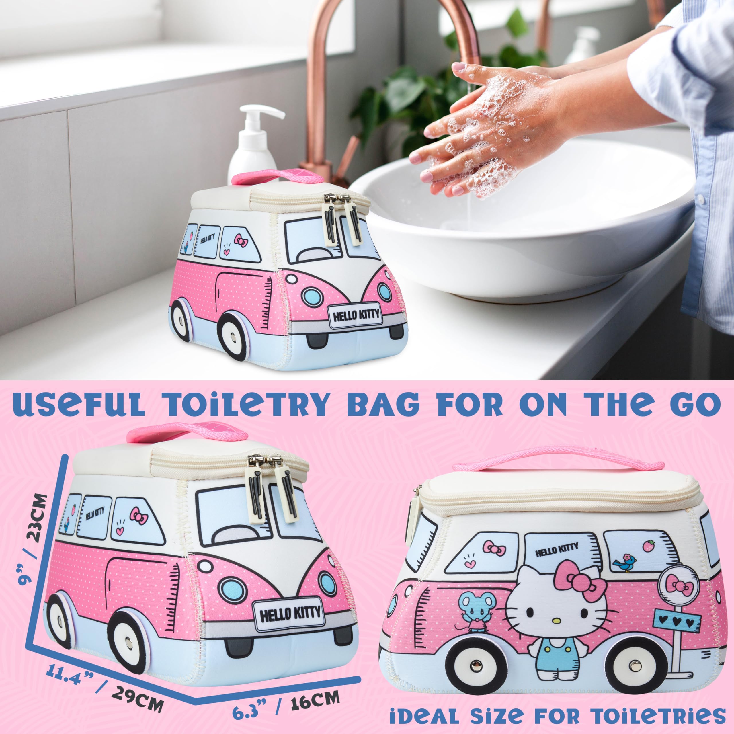 Get Trend Hello Kitty bag closeup zipper detail adds cute practicality