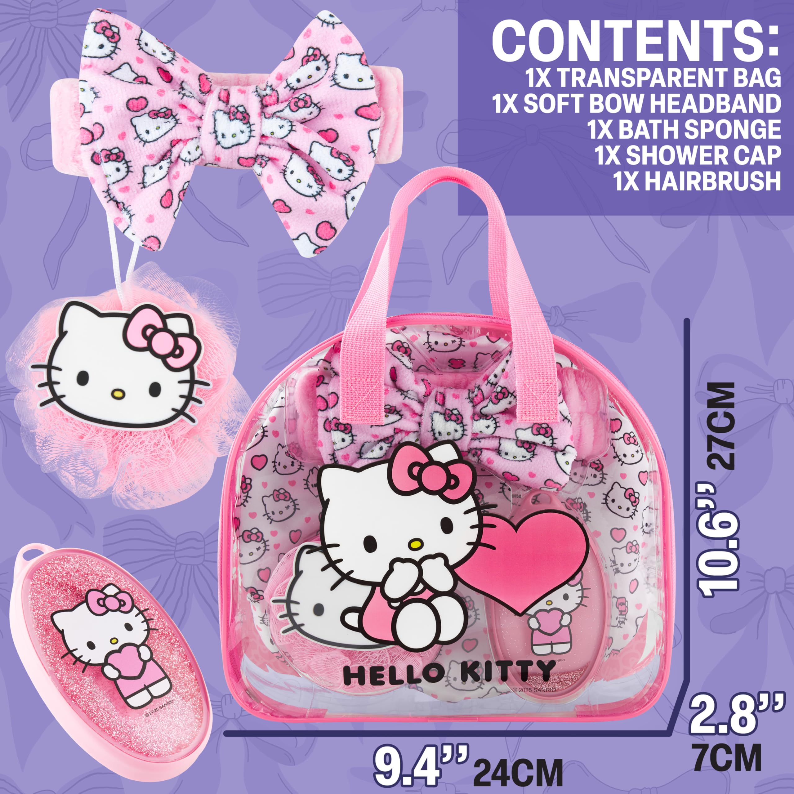 Get Trend Hello Kitty travel hair brush pink portable hairstyling companion