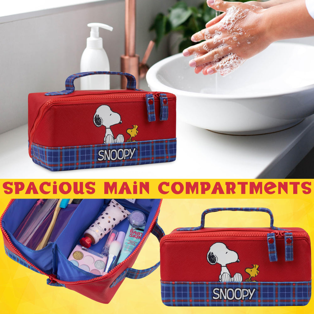 Get Trend Peanuts Snoopy Toiletry Bag compact design ideal for daily skincare