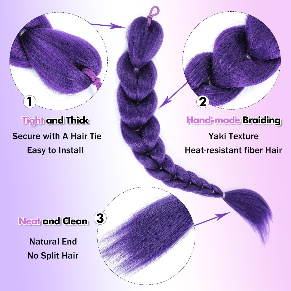 GetGal packaging box protects the ponytail during shipping and storage